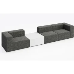 KFI Seating Conversa Collection 3-Seat Sofa with Occasional Table^ Soft Seating & Lounge