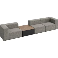 KFI Seating Conversa Collection 3-Seat Sofa with Occasional Table^ Soft Seating & Lounge