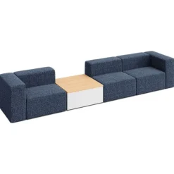 KFI Seating Conversa Collection 3-Seat Sofa with Occasional Table^ Soft Seating & Lounge
