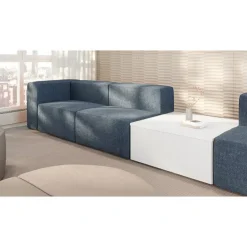 KFI Seating Conversa Collection 3-Seat Sofa with Occasional Table^ Soft Seating & Lounge