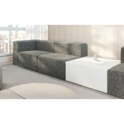 KFI Seating Conversa Collection 3-Seat Sofa with Occasional Table^ Soft Seating & Lounge
