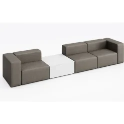 KFI Seating Conversa Collection 3-Seat Sofa with Occasional Table^ Soft Seating & Lounge