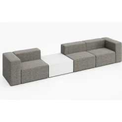 KFI Seating Conversa Collection 3-Seat Sofa with Occasional Table^ Soft Seating & Lounge