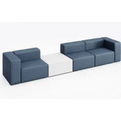 KFI Seating Conversa Collection 3-Seat Sofa with Occasional Table^ Soft Seating & Lounge