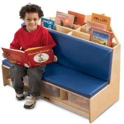 Jonti-Craft Corner Literacy Nook Couch^Kids Kids Chairs