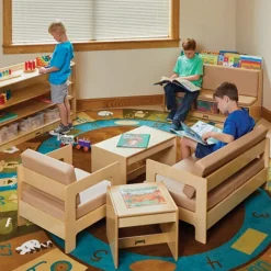 Jonti-Craft Corner Literacy Nook Couch^Kids Kids Chairs