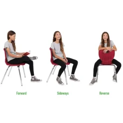 Correll a Height Adjustable Collaborative Desk Package w/ 24 Rectangle Desks & 24 Chairs^ Desk & Chair Packages|Classroom Desks & Chairs