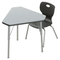 Correll a Height Adjustable Collaborative Desk Package w/ 6 Diamond Desks & 6 Chairs^ Desk & Chair Packages|Classroom Desks & Chairs