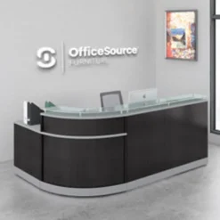 OfficeSource Cosmo Collection Curved Reception Typical (1-Unit)^ Reception Desks
