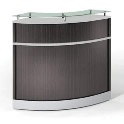 OfficeSource Cosmo Collection Curved Reception Typical (1-Unit)^ Reception Desks