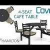 Palmer Hamilton Covey 4-Seat Indoor Tables^ Cafe Table & Chair Sets|Cafeteria Booths