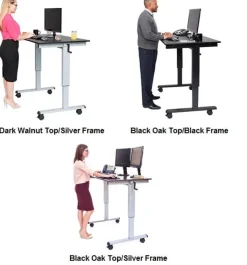 Luxor Crank Adjustable Stand Up Desk (60'' W)^ Stand-Up Student Desks|Computer Lab