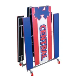 AmTab Customizable Mobile Bench Cafeteria Table (12' L)^ New- Custom Logo Cafeteria Tables