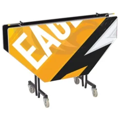 AmTab Customizable Mobile Cafeteria Table - 60'' Octagonal^ New- Custom Logo Cafeteria Tables