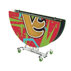 AmTab Customizable Mobile Cafeteria Table - 60'' Round^ New- Custom Logo Cafeteria Tables