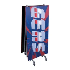AmTab Customizable Mobile Rectangle Cafeteria Table - 10' L x 30'' W^ New- Custom Logo Cafeteria Tables