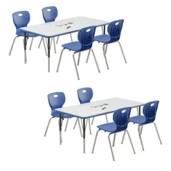 Correll Deluxe Dry Erase Activity Table & Classic Student Chair Packages^ Activity Tables & Chairs|Activity Table & Chair Packages