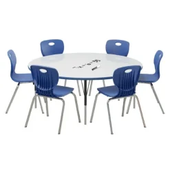 Correll Deluxe Dry Erase Activity Table & Classic Student Chair Packages (60