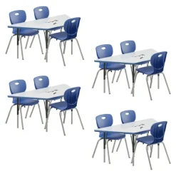 Correll Deluxe Dry Erase Activity Table & Classic Student Chair Packages (30
