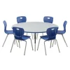 Correll Deluxe HPL Activity Table & Classroom Student Chair Package (60" Round - 1 Table & 6 Chairs)^ Activity Tables & Chairs|Activity Table & Chair Packages