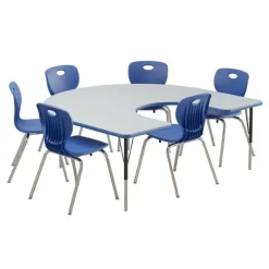 Correll Deluxe HPL Activity Table & Classroom Student Chair Package (60