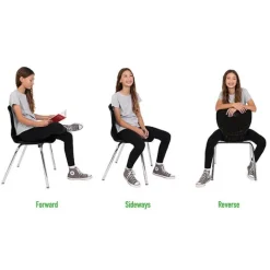 Correll Deluxe HPL Activity Table & Classroom Student Chair Package (30" x 60" Trapezoid - 4 Tables & 12 Chairs)^ Activity Tables & Chairs|Activity Table & Chair Packages