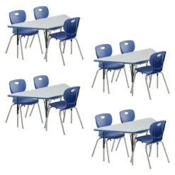 Correll Deluxe HPL Activity Table & Classroom Student Chair Package (30