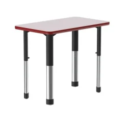 Correll Deluxe HPL Height Adjustable Collaborative Desk Package w/ 8 Rectangle Desks & 8 Chairs^ Desk & Chair Packages|Classroom Desks & Chairs