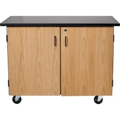 National Public Seating Demo Mobile Science Cabinet with Chem-Res Top (48" x 28")^ Lab Storage|Science Storage