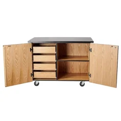 National Public Seating Demo Mobile Science Cabinet with Chem-Res Top (48