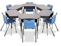 Virco 785 Desk with Collaborative Top^ Collaborative Desks|Open Front School Desks