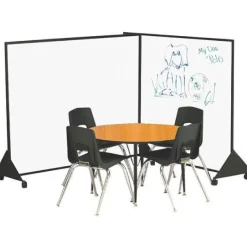 Best-Rite Display Divider Panels Markerboard on Both Sides^ Mobile Reversible Boards