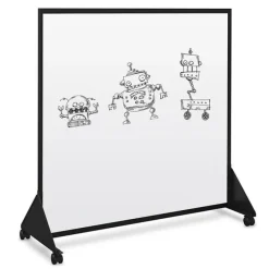 Best-Rite Display Divider Panels Vinyl Tackboard and White Markerboard^ Mobile Reversible Boards