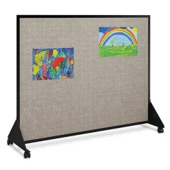 Best-Rite Display Divider Panels Vinyl Tackboard and White Markerboard^ Mobile Reversible Boards