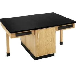 Diversified Spaces Double Face Science Tables with Storage^ Science Workstations