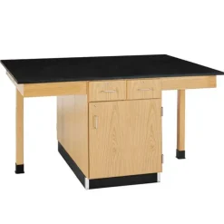 Diversified Spaces Double Face Science Tables with Storage^ Science Workstations