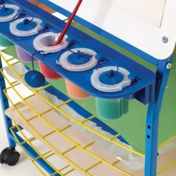 Copernicus Double Sided Art Easel w/ Drying Rack and Tub Storage^ Mobile Reversible Boards