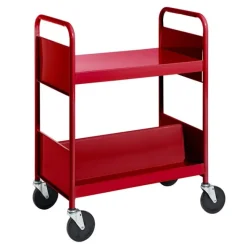 BioFit Double-Sided Book Truck w/ Sloping & Flat Top Shelves - 38
