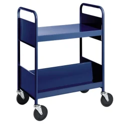 BioFit Double-Sided Book Truck w/ Sloping & Flat Top Shelves - 38