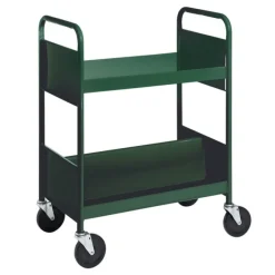 BioFit Double-Sided Book Truck w/ Sloping & Flat Top Shelves - 38