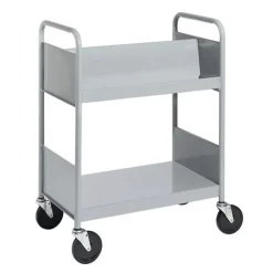BioFit Double-Sided Book Truck w/ Sloping & Flat Shelves - 38