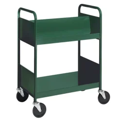 BioFit Double-Sided Book Truck w/ Sloping & Flat Shelves - 38