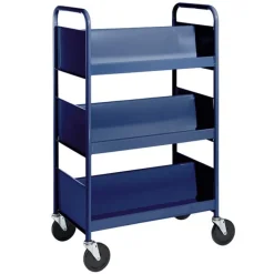 BioFit Double-Sided Book Truck w/ 3 Sloping Shelves - 47