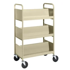 BioFit Double-Sided Book Truck w/ 3 Sloping Shelves - 47