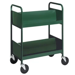 BioFit Double-Sided 2-Shelf Combination Cart w/ Sloped Shelves - 38"H^ Book Carts