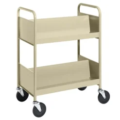 BioFit Double-Sided 2-Shelf Combination Cart w/ Sloped Shelves - 38"H^ Book Carts