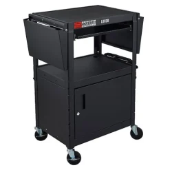 Luxor Drop Leaf Steel Computer Workstation With Keyboard Tray & Cabinet^ Storage Carts