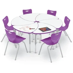 Mooreco Dry Erase Chevron Desk & Hierarchy Chair Packages^ Desk & Chair Packages|Dry Erase Desks