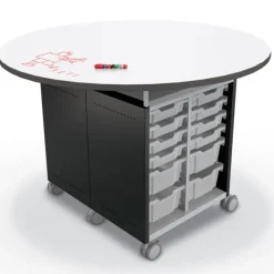 Mooreco Dry Erase Compass Island Round Cabinet - 42