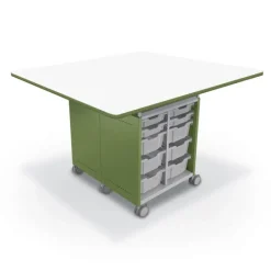Mooreco Dry Erase Compass Island Square Cabinet - 42"H^ Makerspace & Shop